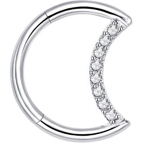 VOJO G23 التيتانيوم القمر Daith روك ثقب الأقراط مجوهرات الزنمة اللولب الأنف خواتم الغضروف للنساء in Kuwait