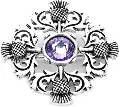 WSDMAVIS 1Pcs Vintage Silver Scottish Brooch Pin Thistle Brooch Celtic Pin Scottish Pin for Scarf Sweater Accessories in Saudi Arabia