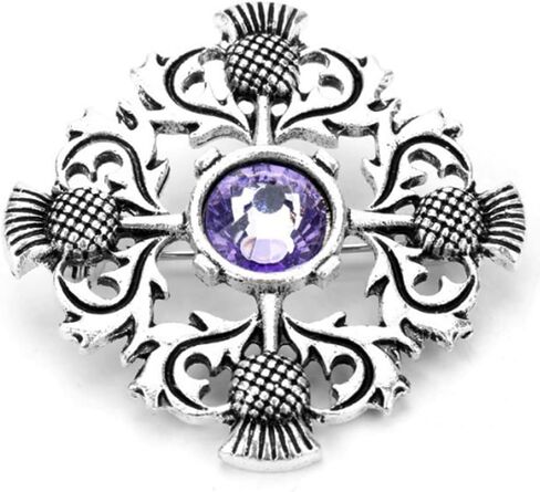 WSDMAVIS 1Pcs Vintage Silver Scottish Brooch Pin Thistle Brooch Celtic Pin Scottish Pin for Scarf Sweater Accessories in Saudi Arabia