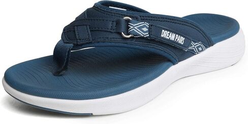 DREAM PAIRS Womens Arch Support Lightweight Flip Flops | Soft arch support footbed, deep heel cup, anti-slip soles adjustable strap offer comfort for summer outings and outdoor walks in Saudi Arabia