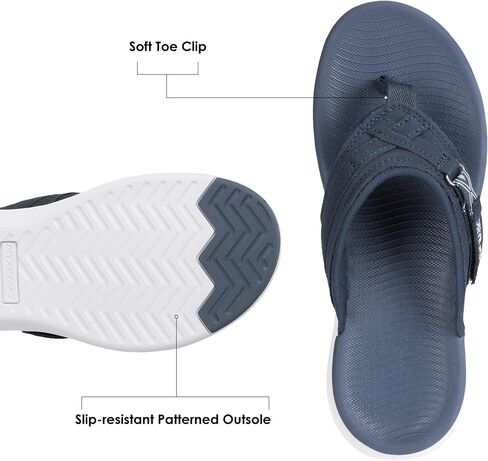 DREAM PAIRS Womens Arch Support Lightweight Flip Flops | Soft arch support footbed, deep heel cup, anti-slip soles adjustable strap offer comfort for summer outings and outdoor walks in Saudi Arabia