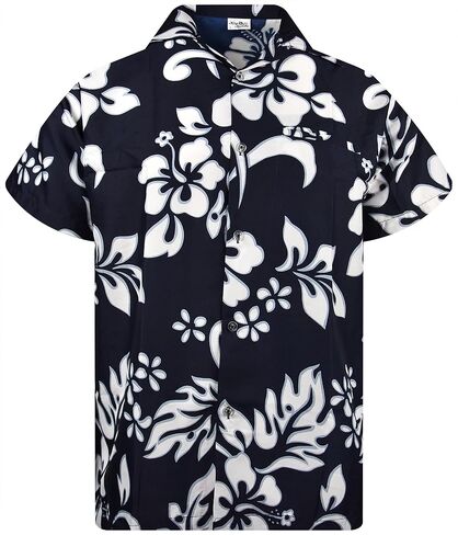 قميص هاواي صيفي للرجال غير تقليدي بأزرار سفلية وأكمام قصيرة للجنسين مطبوع عليه زهور فلامنغو البطيخ جديد in Kuwait