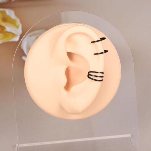 AVYRING الأقراط المغناطيسية للرجال الأصفاد الأذن الأقراط غير ثقب الأذن كليب الأقراط وهمية الفضة الأسود المغناطيس الأقراط للرجال الأقراط الماس وهمية 9PCS in Kuwait