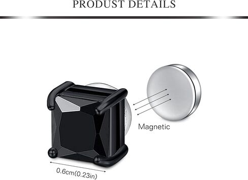 AVYRING الأقراط المغناطيسية للرجال الأصفاد الأذن الأقراط غير ثقب الأذن كليب الأقراط وهمية الفضة الأسود المغناطيس الأقراط للرجال الأقراط الماس وهمية 9PCS in Kuwait