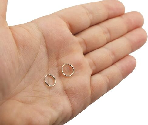 3 Pair Set 14k Gold Endless Hoop Earrings, 10mm in Saudi Arabia