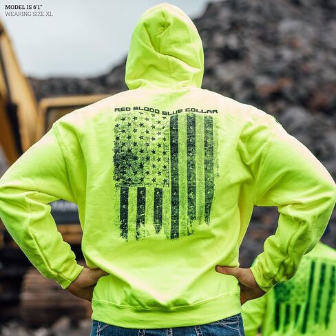 Grunt Style Red Blood Blue Collar Men's Pullover Hoodie in Saudi Arabia