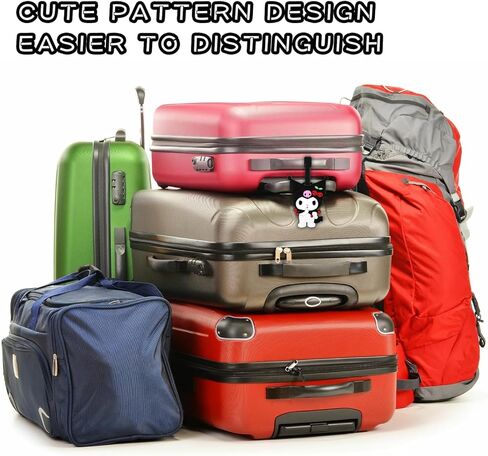 لطيف الكرتون الأمتعة علامة سيليكون السفر الأمتعة العلامات لحقائب النساء حقائب الظهر حقيبة يد حقيبة مدرسية للأطفال بنين بنات مضحك معرف تسمية معرفات اسم العلامات in Kuwait