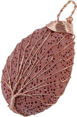 TUMBEELLUWA Tree of Life Pendant Necklace, Teardrop Shape Healing Crystals Jewelry for Women in Saudi Arabia