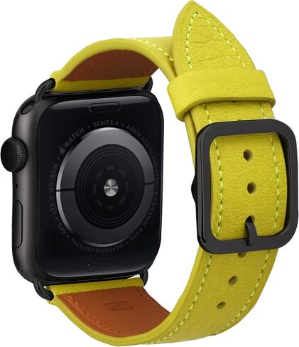 Gomvadr Compatible with Apple Watch Band iWatch Series 8 7 6 5 4 3 2 1 SE Band 45mm 44mm 42mm 41mm 40mm 38mm Watch Band Leather,Top Grain Soft Genuine Leather Replacement Watch Bands Strap for Women and Men in Saudi Arabia