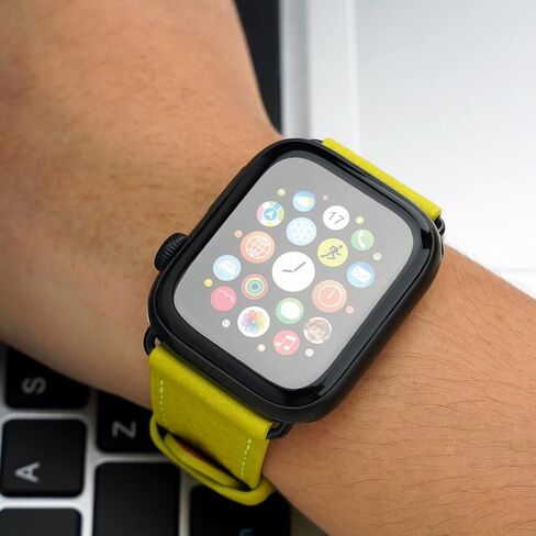 Gomvadr Compatible with Apple Watch Band iWatch Series 8 7 6 5 4 3 2 1 SE Band 45mm 44mm 42mm 41mm 40mm 38mm Watch Band Leather,Top Grain Soft Genuine Leather Replacement Watch Bands Strap for Women and Men in Saudi Arabia