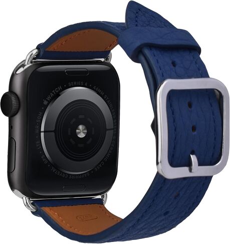 Gomvadr Compatible with Apple Watch Band iWatch Series 8 7 6 5 4 3 2 1 SE Band 45mm 44mm 42mm 41mm 40mm 38mm Watch Band Leather,Top Grain Soft Genuine Leather Replacement Watch Bands Strap for Women and Men in Saudi Arabia