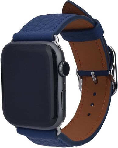 Gomvadr Compatible with Apple Watch Band iWatch Series 8 7 6 5 4 3 2 1 SE Band 45mm 44mm 42mm 41mm 40mm 38mm Watch Band Leather,Top Grain Soft Genuine Leather Replacement Watch Bands Strap for Women and Men in Saudi Arabia