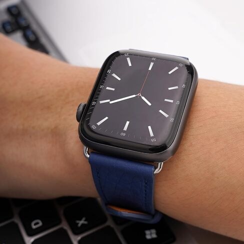 Gomvadr Compatible with Apple Watch Band iWatch Series 8 7 6 5 4 3 2 1 SE Band 45mm 44mm 42mm 41mm 40mm 38mm Watch Band Leather,Top Grain Soft Genuine Leather Replacement Watch Bands Strap for Women and Men in Saudi Arabia