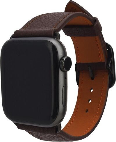 Gomvadr Compatible with Apple Watch Band iWatch Series 8 7 6 5 4 3 2 1 SE Band 45mm 44mm 42mm 41mm 40mm 38mm Watch Band Leather,Top Grain Soft Genuine Leather Replacement Watch Bands Strap for Women and Men in Kuwait
