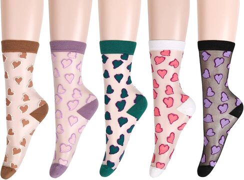 جوارب نسائية من Benefeet Sox بقماش شفاف جوارب دائرية للفتيات من الدانتيل اللطيف والنايلون الشفاف فائق النحافة جوارب شفافة شفافة من خلال الكاحل in Kuwait