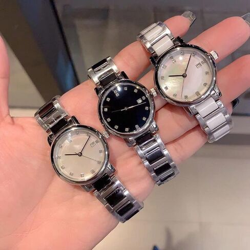 Nice Pies Ceramic Bracelet Watch Band Universal strap with Quick Release Pins Butterfly Buckle Deployment Clasp 14mm 16mm 18mm 20mm 22mm White Black in Saudi Arabia