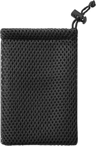 HOMEKE 5 قطع من النايلون الشبكي حقيبة برباط صغيرة من القماش الشبكي حقائب للأشياء الصغيرة للهاتف المحمول Mp3 5.5 × 3.5 بوصة أكياس تخزين صغيرة in Kuwait