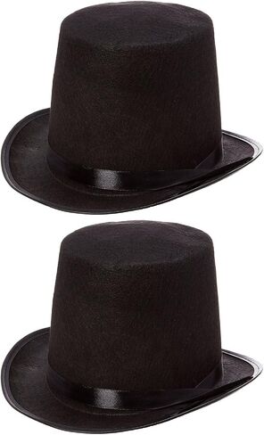 Rhode Island Novelty Black Felt Top Hat (2-Pack) in Saudi Arabia