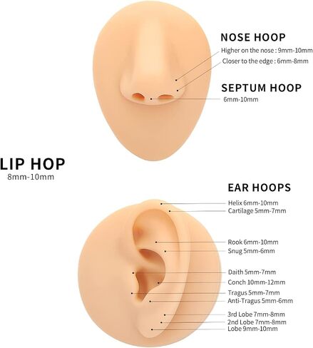 VOJO G23 التيتانيوم القمر Daith روك ثقب الأقراط مجوهرات الزنمة اللولب الأنف خواتم الغضروف للنساء in Saudi Arabia