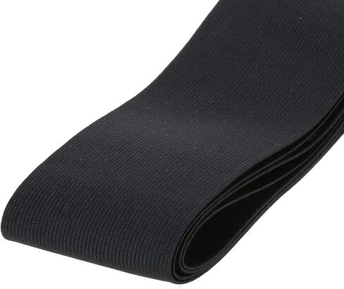 3-inch Wide Black Knit Heavy Stretch High Elasticity Elastic Band [3 feet] in Saudi Arabia
