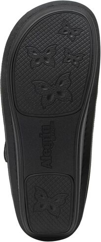 Alegria Womens Kerri - راحة لا تتأثر بمرور الزمن، دعم قوس القدم ونمط السفر - صندل جلدي كاجوال مفتوح عند الأصابع بحزام على شكل حرف T in Kuwait