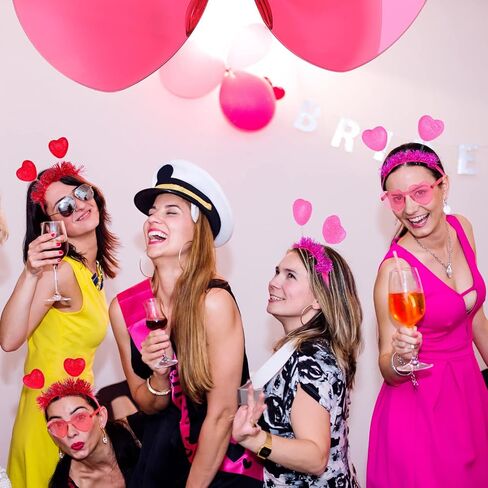 8 قطع قلب العصابة عيد الحب القلب عصابة الرأس الأحمر الوردي رئيس البوب و القلب نظارات شمسية ملونة نظارات شمسية القلب نظارات العين الحب الملحقات للنساء عطلة عيد الميلاد in Kuwait