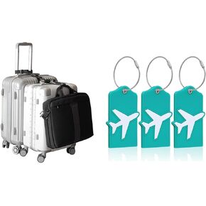 Vigorport 3 عبوات من علامات الأمتعة المصنوعة من السيليكون باللون الأزرق البحيرة وإضافة أشرطة أمتعة للحقيبة معتمدة من إدارة أمن المواصلات الأمريكية (عبوة من قطعتين) in Kuwait