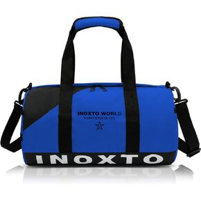 Inoxto gym bag, Small Sport Duffel bag for Women, Weekender Overnight Bag with Adjustable Shoulder Straps (Blue) in Kuwait