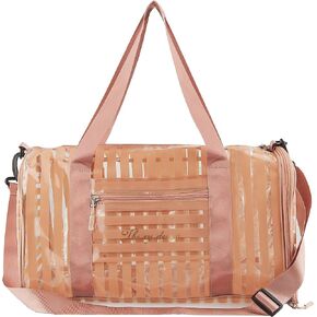 BTAMUD Gym Bag for Women Travel Bag with Shoe Compartment Sports Duffel Bag Clear Sports Bag PVC Tote Bag with Dry Wet Pocket and Shoulder Strap Lightweight Bag for Gym, School, Travel, Beach in Kuwait