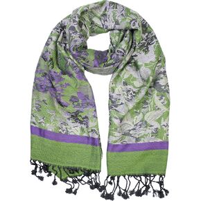Two Tone Vintage Jacquard Paisley Women's Pashmina Shawl Wrap Scarf