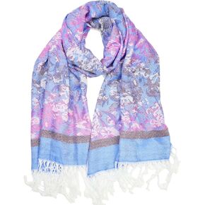 Two Tone Vintage Jacquard Paisley Women's Pashmina Shawl Wrap Scarf in Kuwait