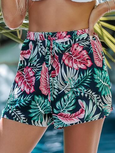 CUPSHE Women's Shorts Casual Self Tie Mini Short Floral Fashion Summer 2024 in Saudi Arabia
