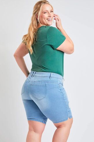 Royalty For Me Women's Plus Size 2-Button Bermuda Shorts with Side Slit in Saudi Arabia