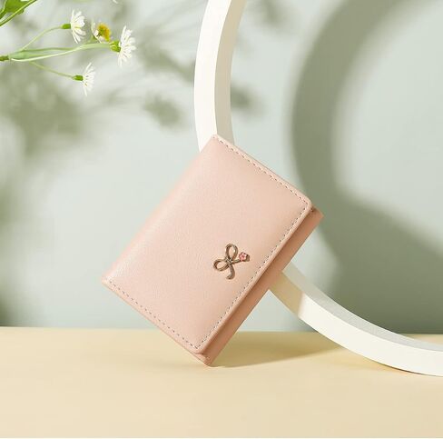 Sunwel Fashion Girls Cute Wallet Coquette Bow Wallet Small Wallet Slim Credit Card Holder ID Window for Women (BLACK) in Saudi Arabia