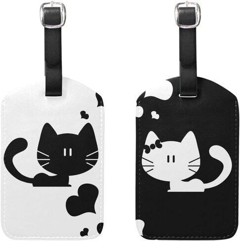 Couple Theme Luggage Tag Travel Tag PU Leather Name Card Holder for Baggage in Kuwait