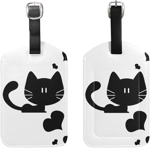 Couple Theme Luggage Tag Travel Tag PU Leather Name Card Holder for Baggage in Kuwait