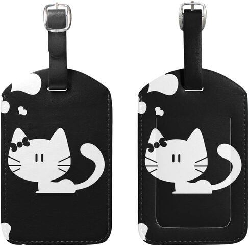 Couple Theme Luggage Tag Travel Tag PU Leather Name Card Holder for Baggage in Kuwait