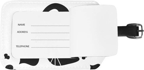 Couple Theme Luggage Tag Travel Tag PU Leather Name Card Holder for Baggage in Kuwait