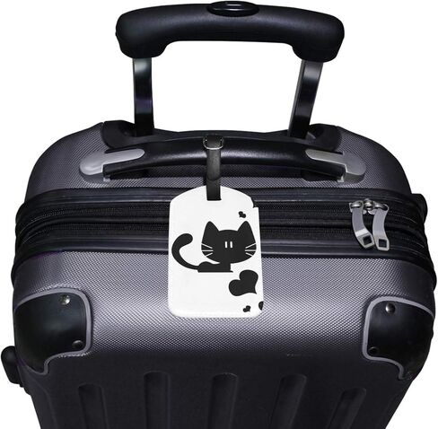 Couple Theme Luggage Tag Travel Tag PU Leather Name Card Holder for Baggage in Kuwait