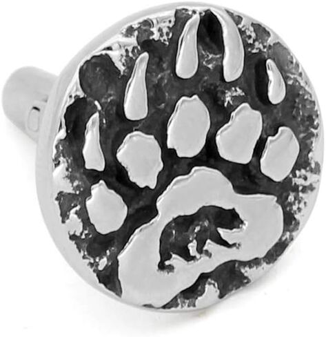 GuoShuang 1 زوج الفولاذ المقاوم للصدأ الشمال فايكنغ تميمة رون الدب الصغير باو أزرار أكمام مع حقيبة هدايا فالكنوت in Kuwait