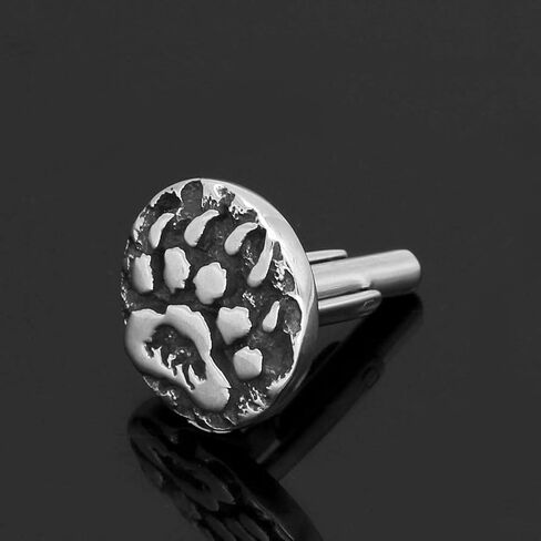 GuoShuang 1 زوج الفولاذ المقاوم للصدأ الشمال فايكنغ تميمة رون الدب الصغير باو أزرار أكمام مع حقيبة هدايا فالكنوت in Kuwait