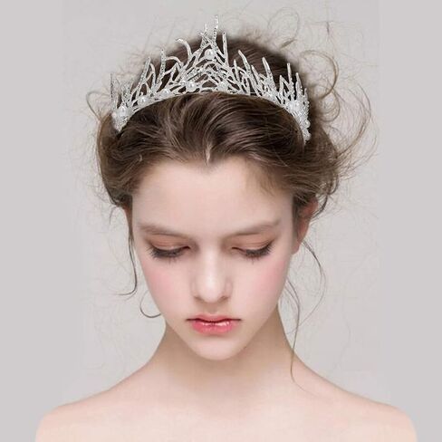 Makone Baroque Halloween Crown Black Queen Crown for Women,Vintage Tiaras with Gemstones Party Gothic Headpiece Halloween Tiara in Saudi Arabia