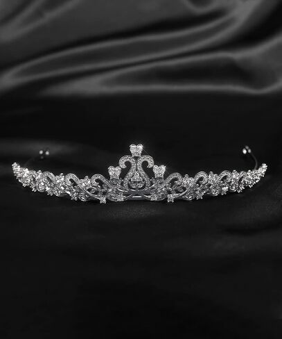 تاج وتاج زركونيا مكعب من YYSuniee، تيجان فاخرة لحفلات الزفاف وأعياد الميلاد للنساء هدية عصرية in Saudi Arabia