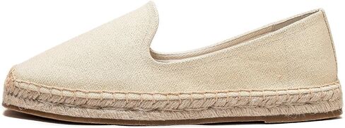 U-lite Men's Classic Suede Canvas Round Cap Toe Espadrilles Loafers Pure Color Slip On Comfortable Flats Shoes in Saudi Arabia
