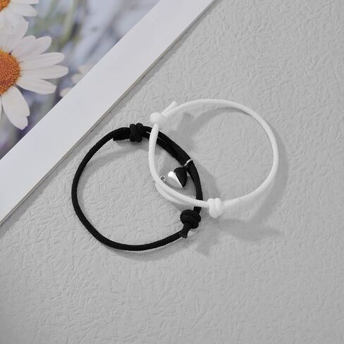 أفضل أساور صديق مطابقة سوار يين يانغ لمسافات طويلة مطابقة أساور الحبل قابل للتعديل مطابقة المجوهرات للأزواج صديقة صديقها هدايا العلاقة in Kuwait