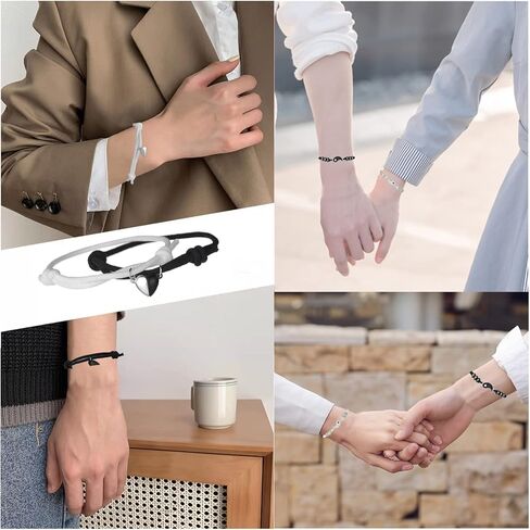 أفضل أساور صديق مطابقة سوار يين يانغ لمسافات طويلة مطابقة أساور الحبل قابل للتعديل مطابقة المجوهرات للأزواج صديقة صديقها هدايا العلاقة in Kuwait