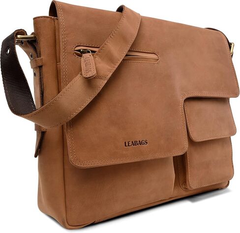 LEABAGS Birmingham shoulder bag I 13" laptopbag I genuine buffalo leather messenger bag I vintage look I work bag in Kuwait