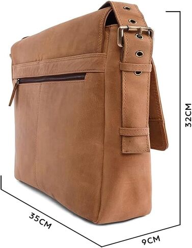 LEABAGS Birmingham shoulder bag I 13" laptopbag I genuine buffalo leather messenger bag I vintage look I work bag in Kuwait