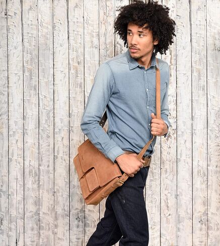 LEABAGS Birmingham shoulder bag I 13" laptopbag I genuine buffalo leather messenger bag I vintage look I work bag in Kuwait