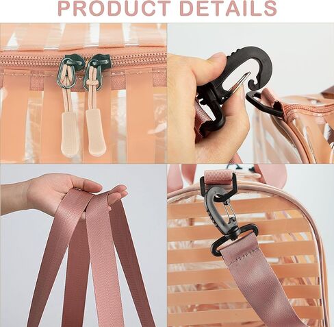 BTAMUD Gym Bag for Women Travel Bag with Shoe Compartment Sports Duffel Bag Clear Sports Bag PVC Tote Bag with Dry Wet Pocket and Shoulder Strap Lightweight Bag for Gym, School, Travel, Beach in Kuwait